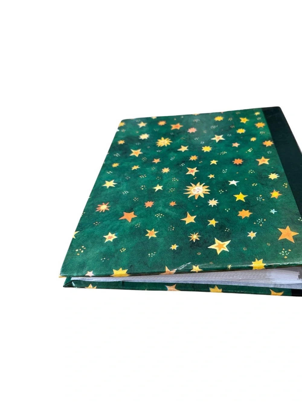 Vintage Celestial Star Sun Photo Album Green Astrology Scrapbook Binder